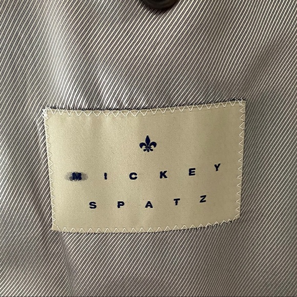 Mickey Spatz Gray Brown Prince of Wales Check Coat - Picture 6 of 11